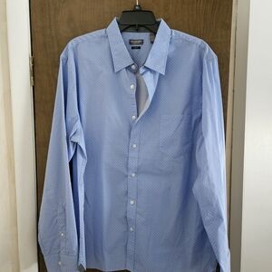 Men's Blue Button-Up Shirt